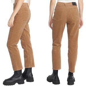 PLUS Volcom NWT Stoned Straight‎ Mocha Corduroy Trouser Cropped Pant Size 32
